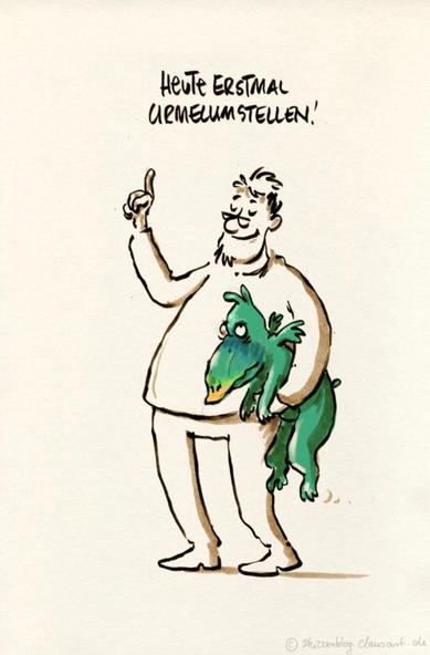 Cartoon von @Skizzenblog.

Ein Mann mit erhobenem Zeigefinger trägt ein wütendes Urmel unter dem anderen Arm.

Text: Heute erstmal Urmelumstellen!
